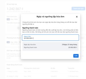 Ngưỡng thanh toán Facebook là gì