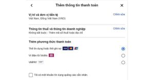 Thêm thông tin thanh toán