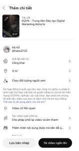 Gắn hashtag #Shorts