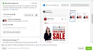 Thiết lập nội dung quảng cáo 