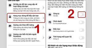 Chọn Hạng mục dùng để tiếp cận bạn