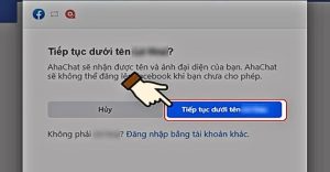 Chọn mục “Tiếp tục dưới tên…”