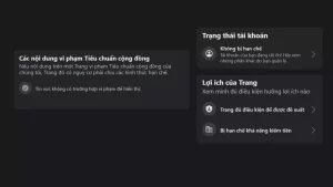 Hiển thị kết quả sau khi kiểm tra chất lượng Fanpage