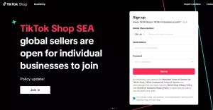 Truy cập TikTok Seller Center