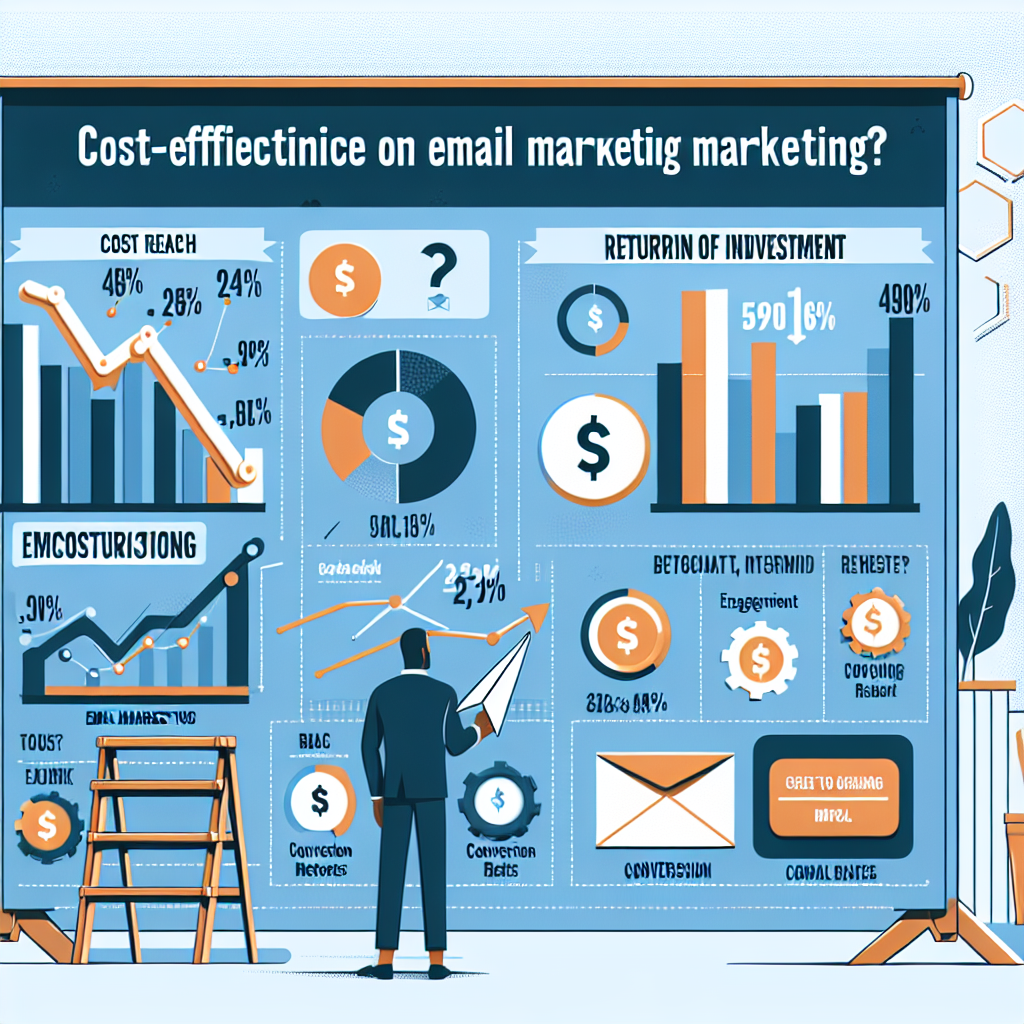 A graph comparing the cost-effectiveness of email marketing versus other advertising methods, highlighting the high ROI of email marketing with data and charts.