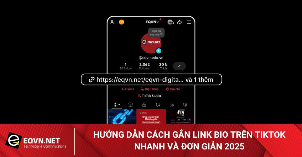 Hướng dẫn cách gắn link bio trên TikTok nhanh và đơn giản 2025