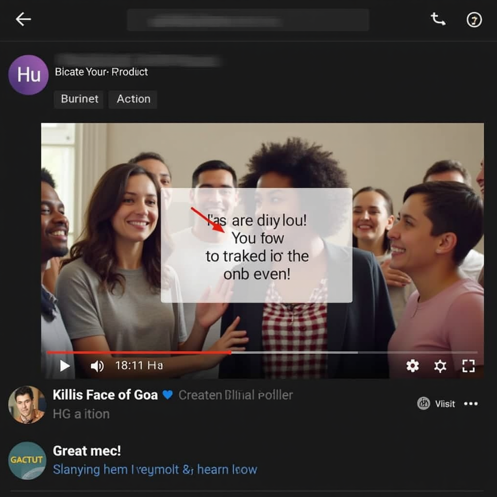 A captivating YouTube ad showcasing a diverse group of people enjoying a product, with a clear call to action button overlaid on the screen, emphasizing the ease of clicking and learning more.