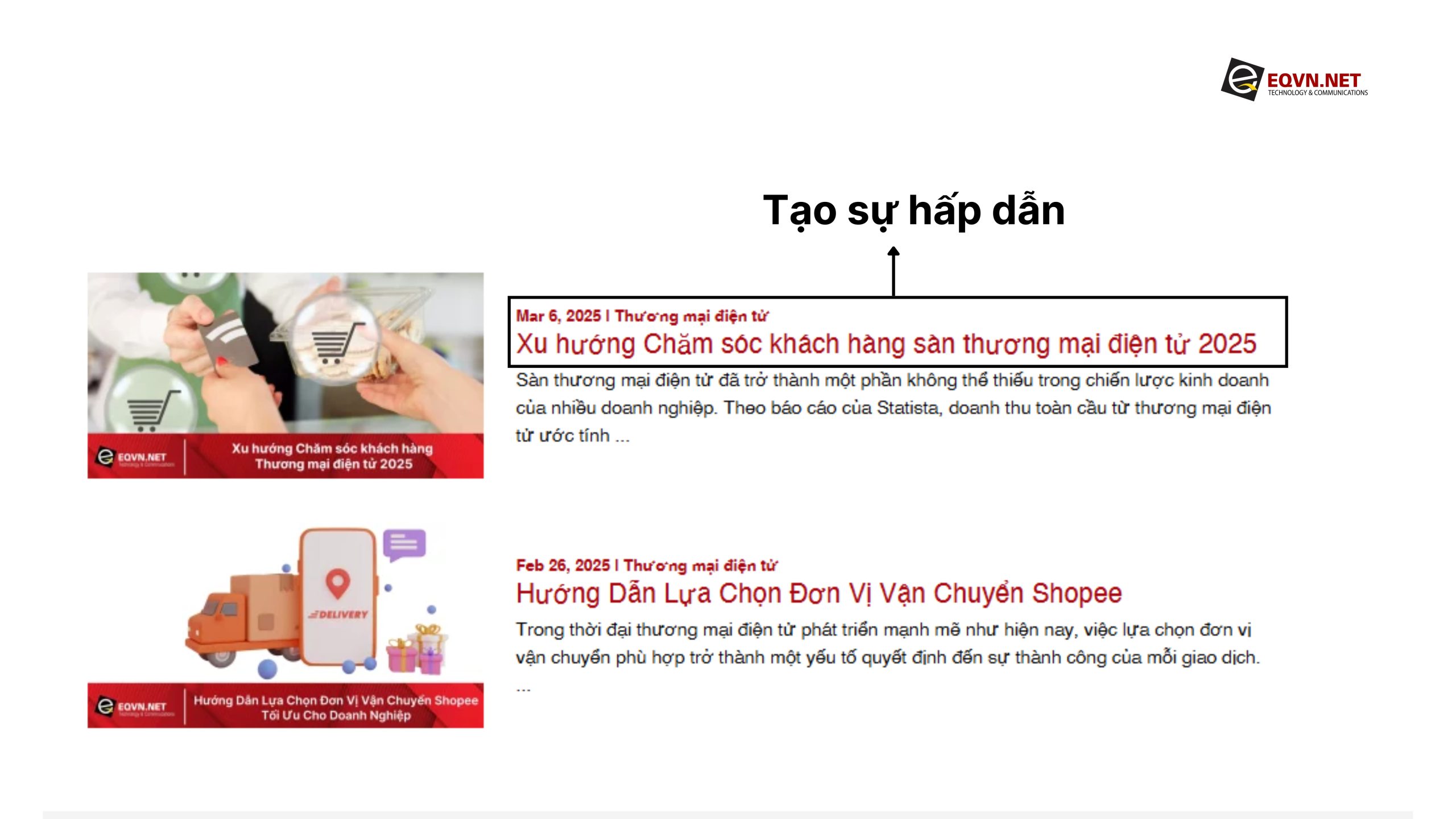 Sử dụng ngôn từ hấp dẫn và tạo sự tò mò