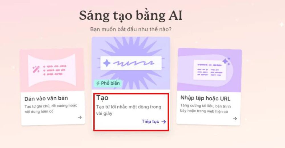 Tạo Slide bằng Gamma giúp tiết kiệm thời gian