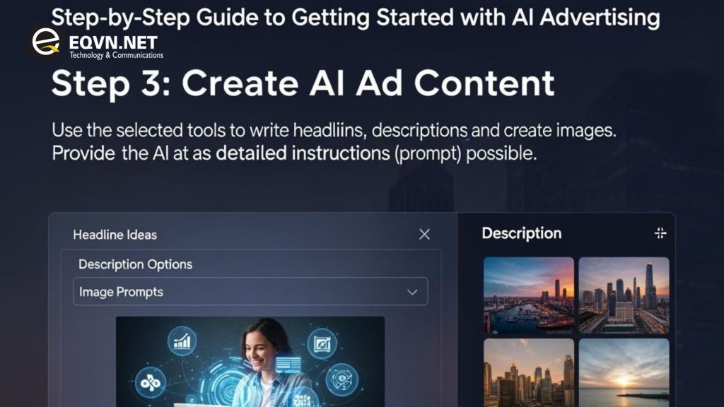 Bước 3 trong triển khai AI quảng cáo - tạo nội dung quảng cáo